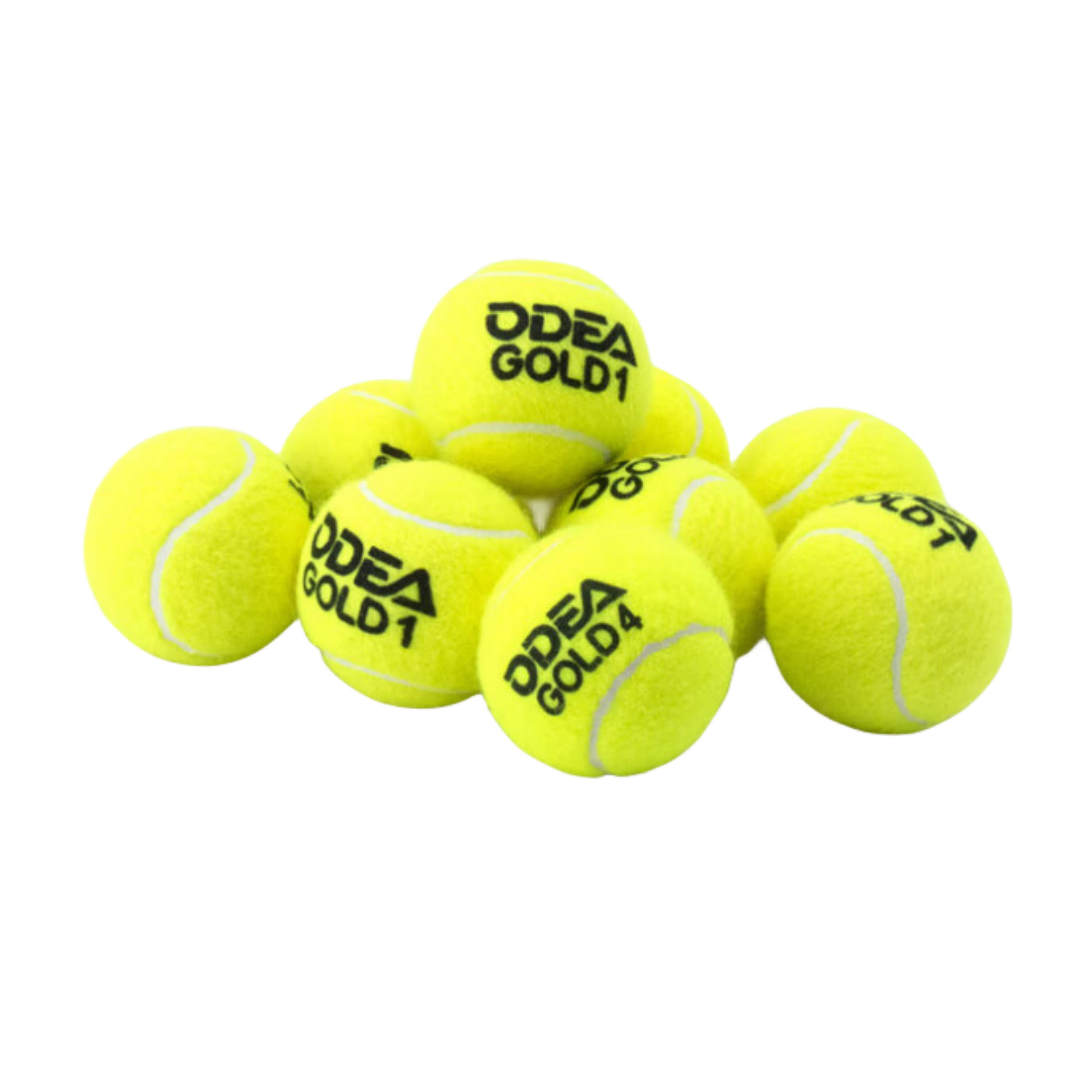 Odea Gold Professional Training Tennis Balls - 60 Pack, ITF Approved, All Surface