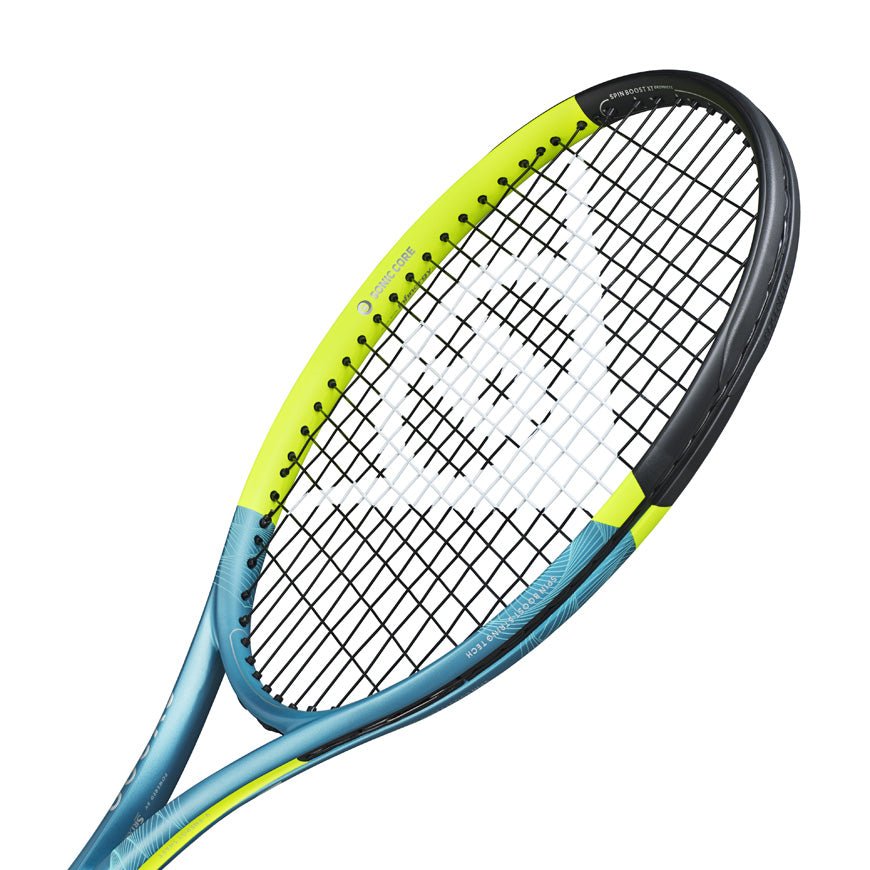 DUNLOP SX 300 (Teal/Yellow) 300g Tennis Racquet - Unstrung & Free Grip - Gem Sports