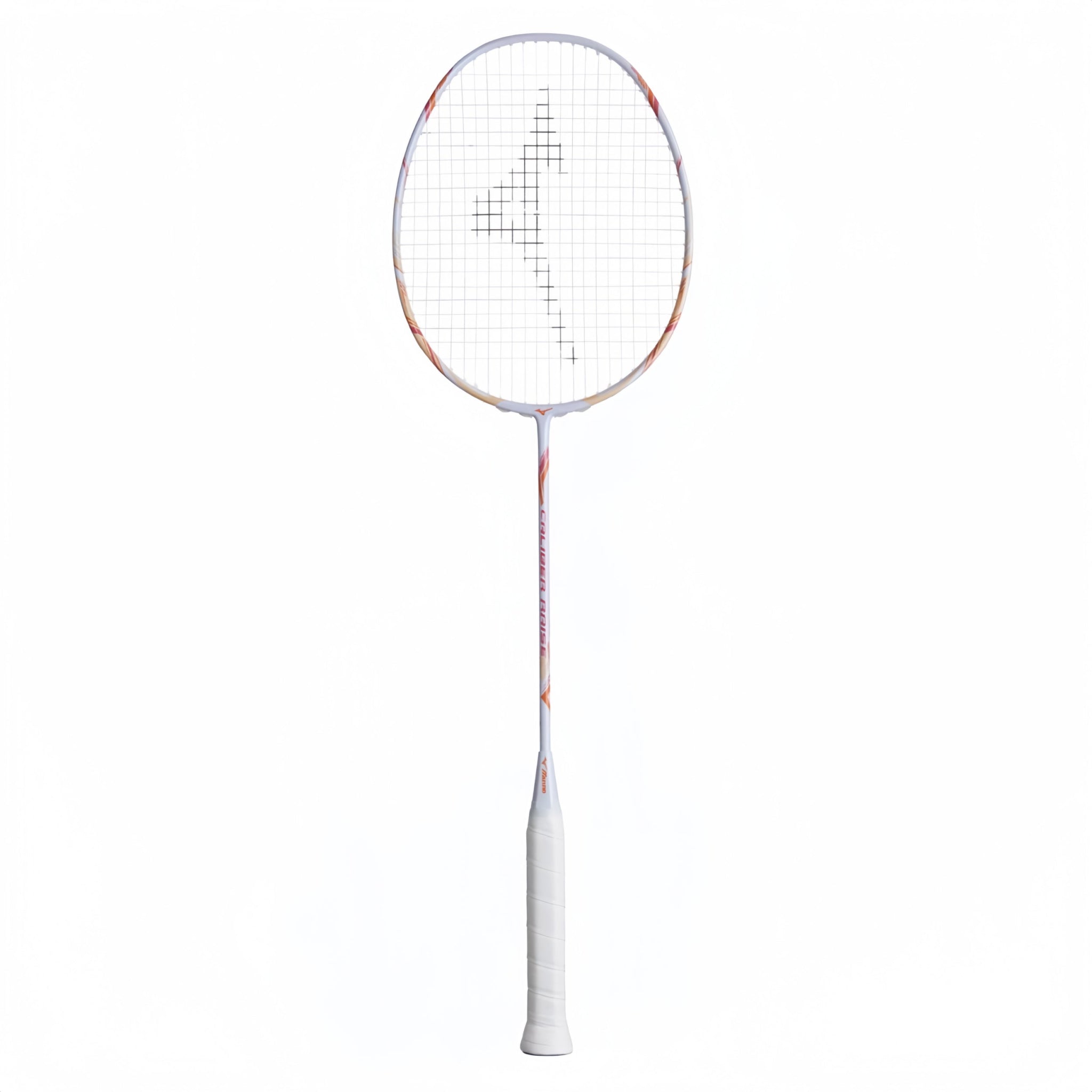 MIZUNO CALIBER RAISE (White/Pink) Badminton Racquet – Strung & Free Grip - Gem Sports