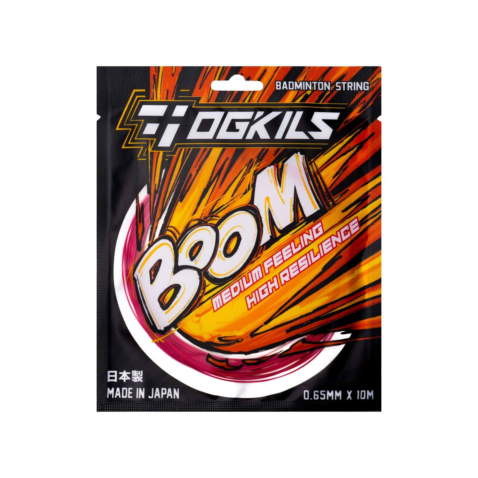 OGKILS DS - BOOM 0.65MM Badminton String Set (10m) Medium Feeling+High Repulsion Multiple Colors - Gem Sports