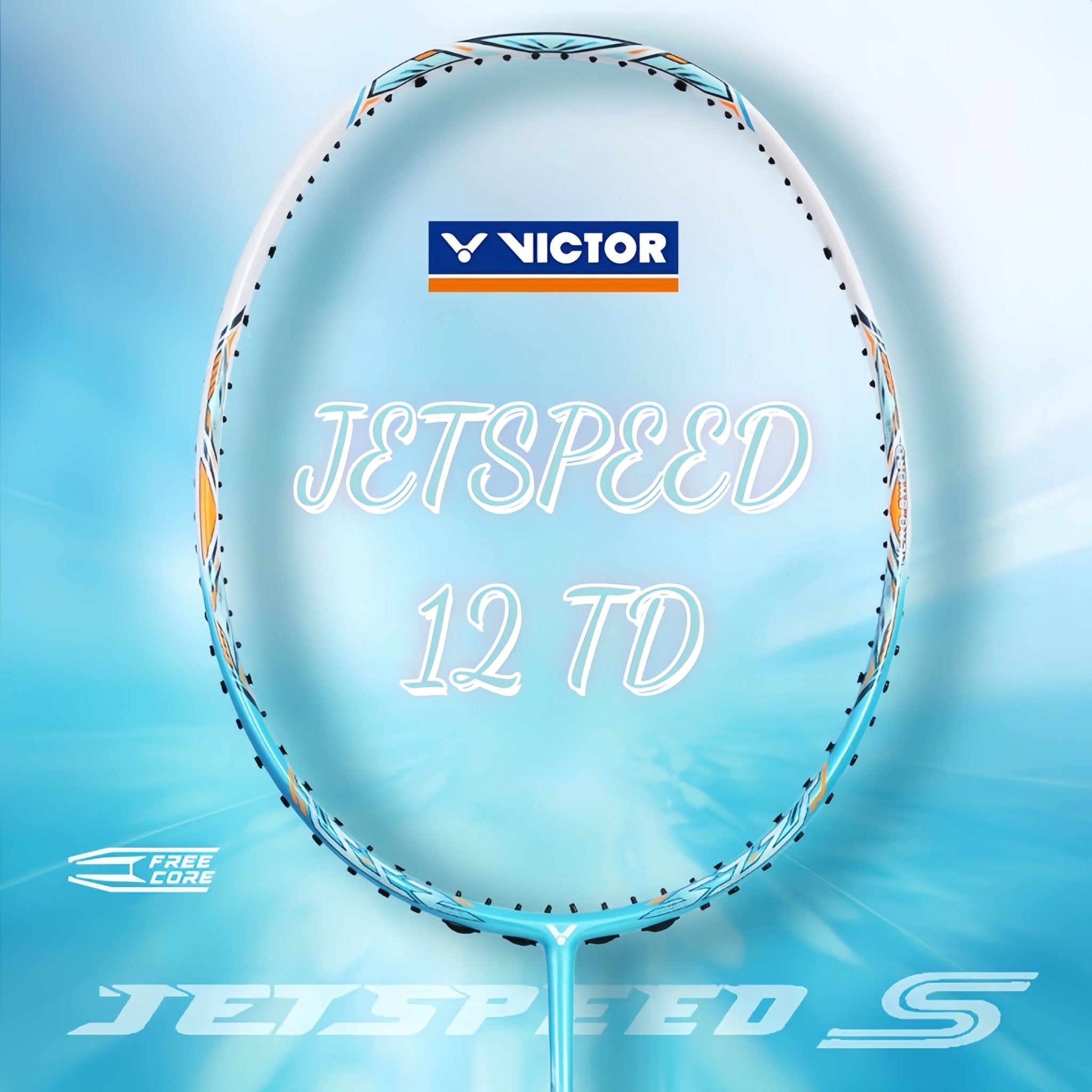 VICTOR JetSpeed 12 TD (R - Aqua Green) 4U/G5 Badminton Racquet – Unstrung & Free Grip - Gem Sports