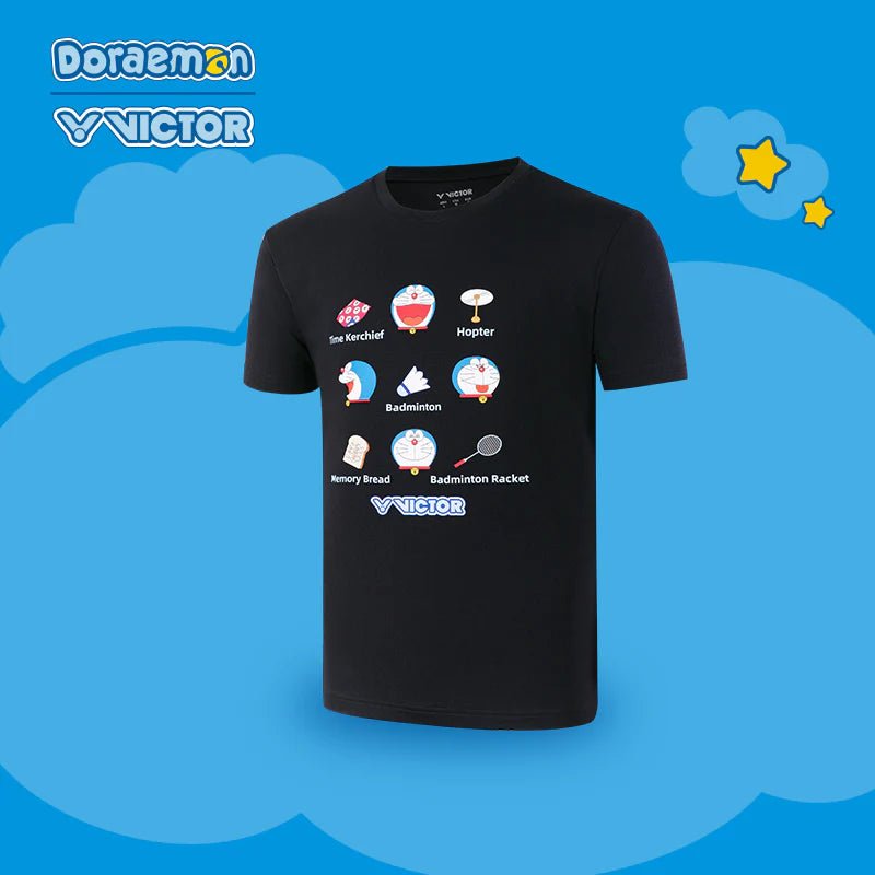 VICTOR x Doraemon T-Shirt T-503DRM-C Black - Gem Sports