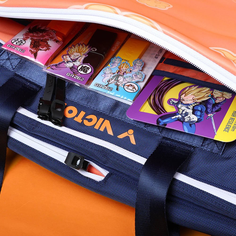 VICTOR x Dragon Ball Z Racquet Bag (6 pcs) for Badminton & Tennis - BR5639DBZ - O Bright Marigold - Gem Sports