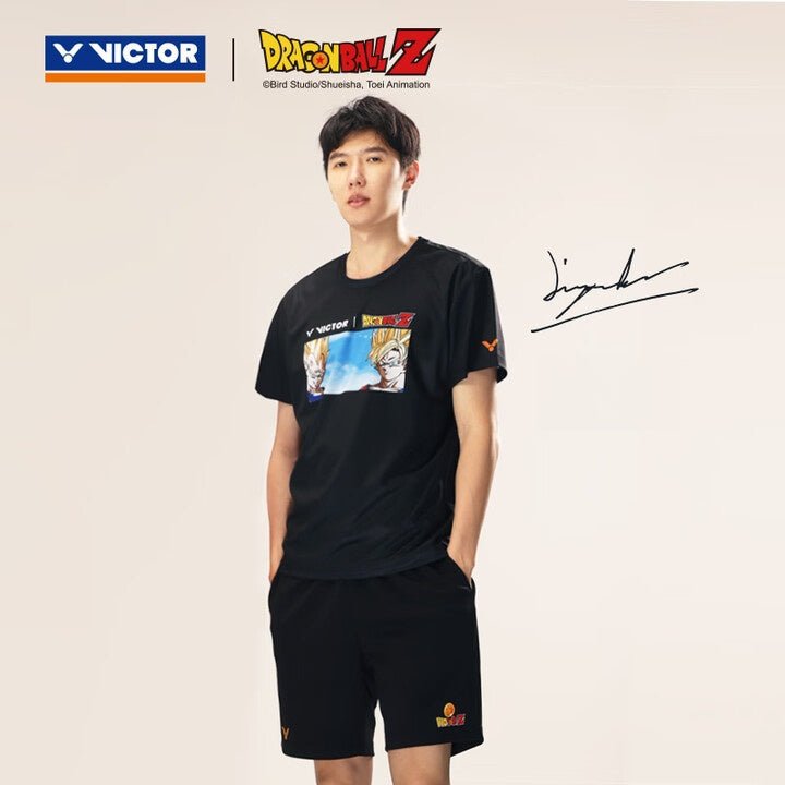 VICTOR x Dragon Ball Z Unisex Knitted T-Shirt - T - 501DBZ - C Black - Gem Sports