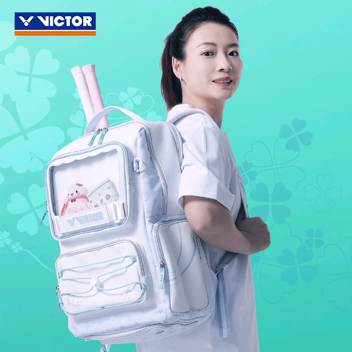 VICTOR x HYQ Backpack BR5058HYQ AM - White/Quiet Tide - Gem Sports