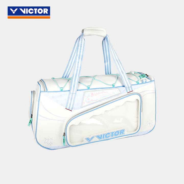 VICTOR x HYQ Rectangular Racquet Bag (6 pcs) BR5658HYQ - White/Blue - Gem Sports