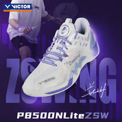 VICTOR x ZSW P8500NitroLite - ZSW UNISEX Badminton Shoes - AJ (Pearly White/Light Dahlia) - Gem Sports