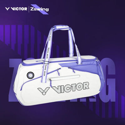 VICTOR x ZSW Rectangular Racquet Bag (6 pcs) BR5656ZSW - White/Purple - Gem Sports