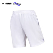 VICTOR x ZSW Unisex Knitted Shorts R - 504ZSW A - White - Gem Sports