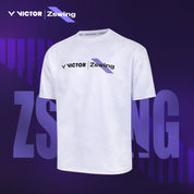 VICTOR x ZSW Unisex T-Shirt (Oversize Fit) T - 502ZSW A - White - Gem Sports