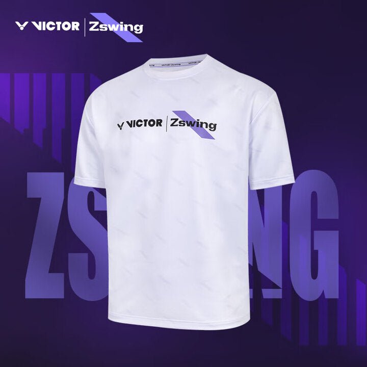 VICTOR x ZSW Unisex T-Shirt (Oversize Fit) T - 502ZSW A - White - Gem Sports