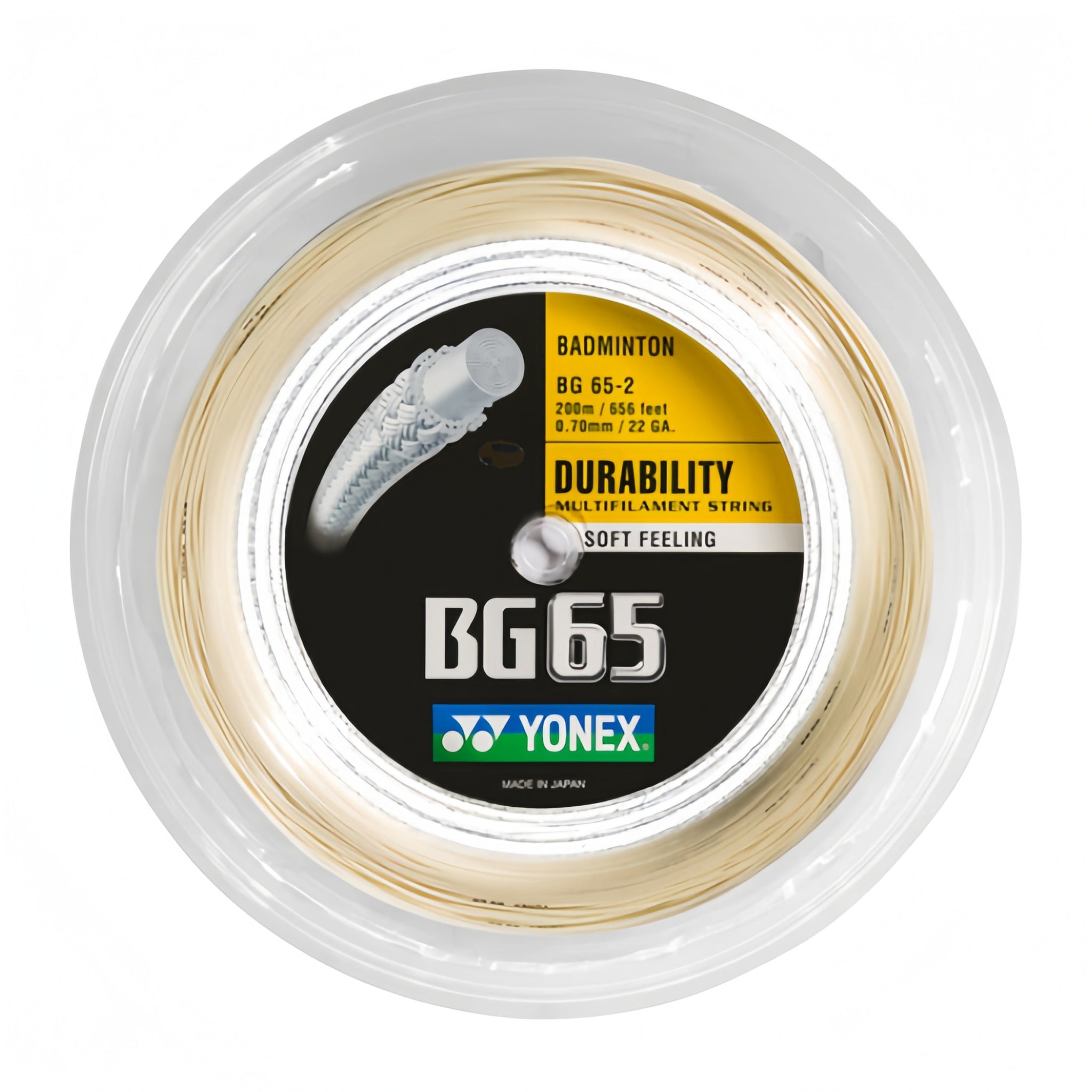 YONEX BG65 Badminton String Coil (200m) - Amber - Gem Sports