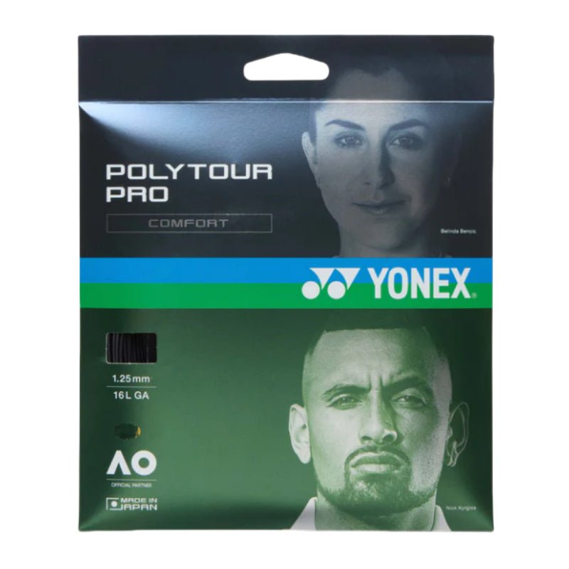 YONEX Poly Tour Pro 16L (1.25mm) Tennis String 12m Set - Graphite - Gem Sports