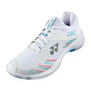 YONEX Power Cushion Cascade Drive Accel WIDE Badminton Shoes - White/Skyblue - Gem Sports