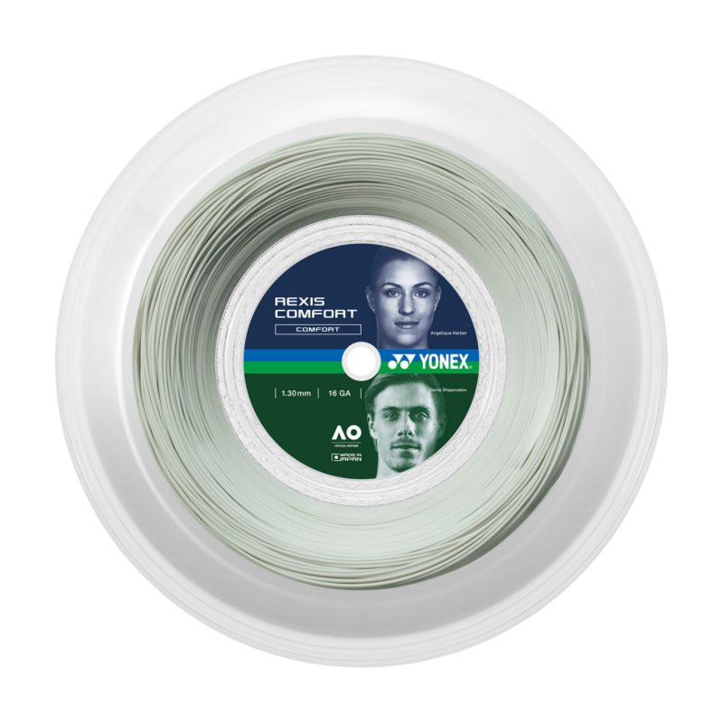 YONEX Rexis Comfort 16 (1.30mm) Tennis String 200m Reel - Cool White - Gem Sports