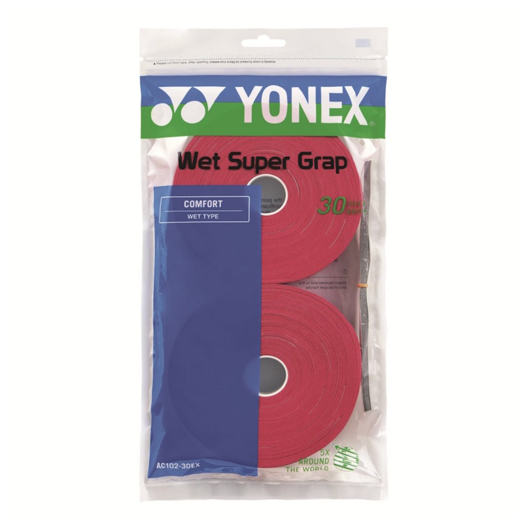 YONEX Wet Super Grip (30 Wraps) AC102EX - 30 - Multiple Colors - Gem Sports