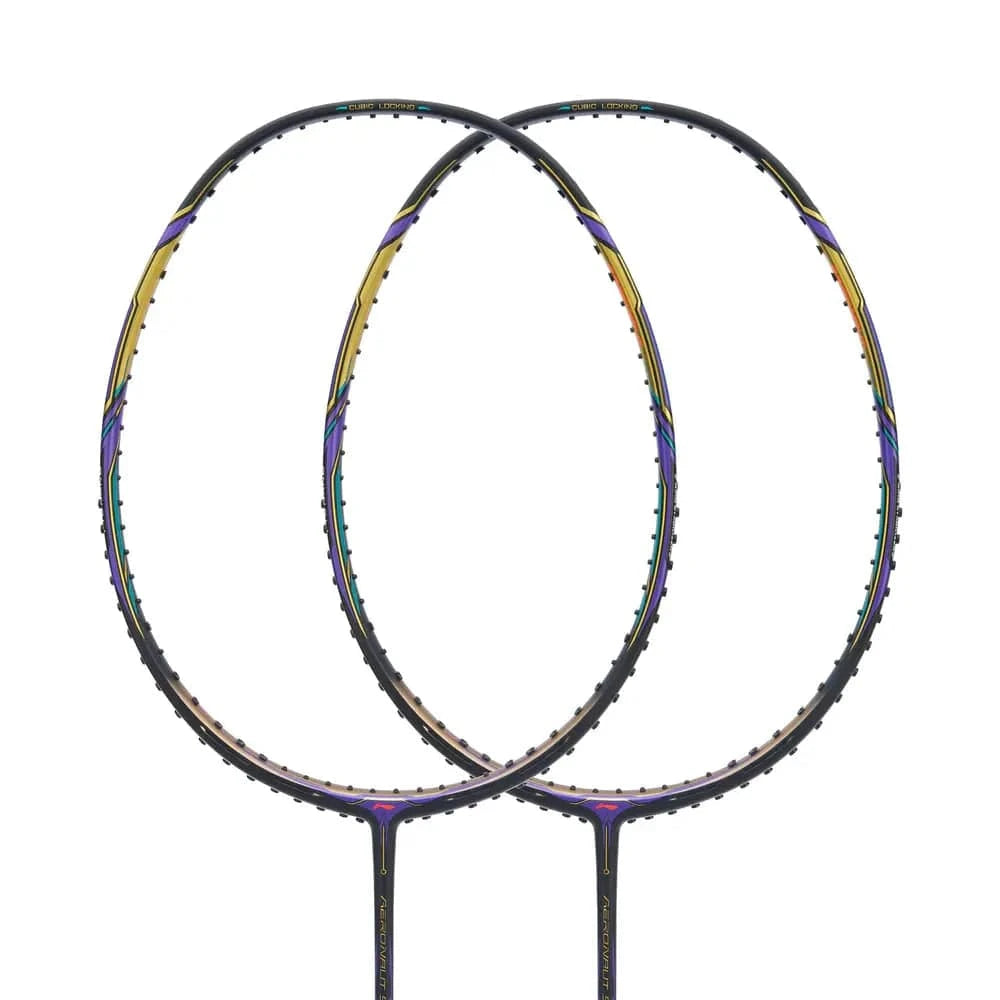 LI-NING Aeronaut 9000i Badminton Racquet Black Gold/Purple - Gem Sports