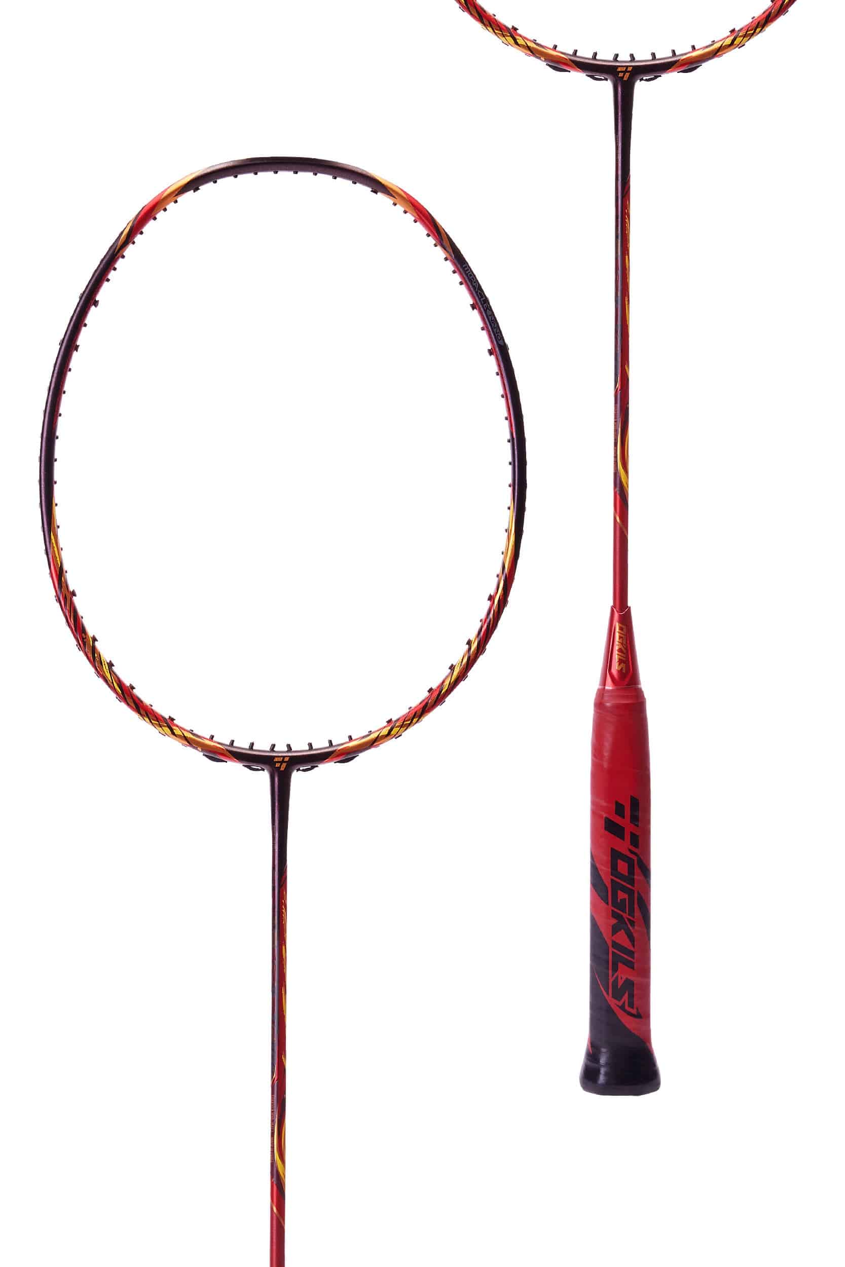 OGKILS (ATTACK) Fire Breathing Badminton Racquet Red/Black - Gem Sports