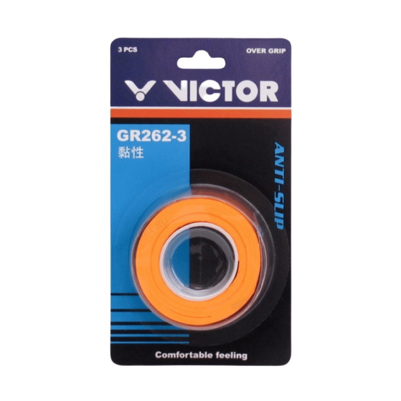 VICTOR GR262-3 Badminton Overgrip (3 Wraps) Multiple Colors - Gem Sports