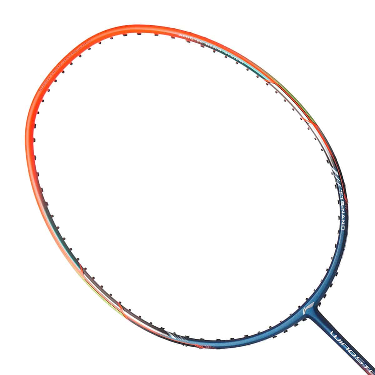 LI-NING WindStorm 72 Badminton Racquet Blue Orange - Gem Sports