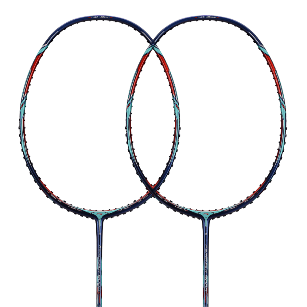 LI-NING Aeronaut 9000C Badminton Racquet Navy Red - Gem Sports