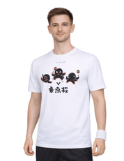 (Clearance) VICTOR 2025 TRAINING Series Unisex T-Shirt (Octopus Smash) T - 50029 A (White) - Gem Sports