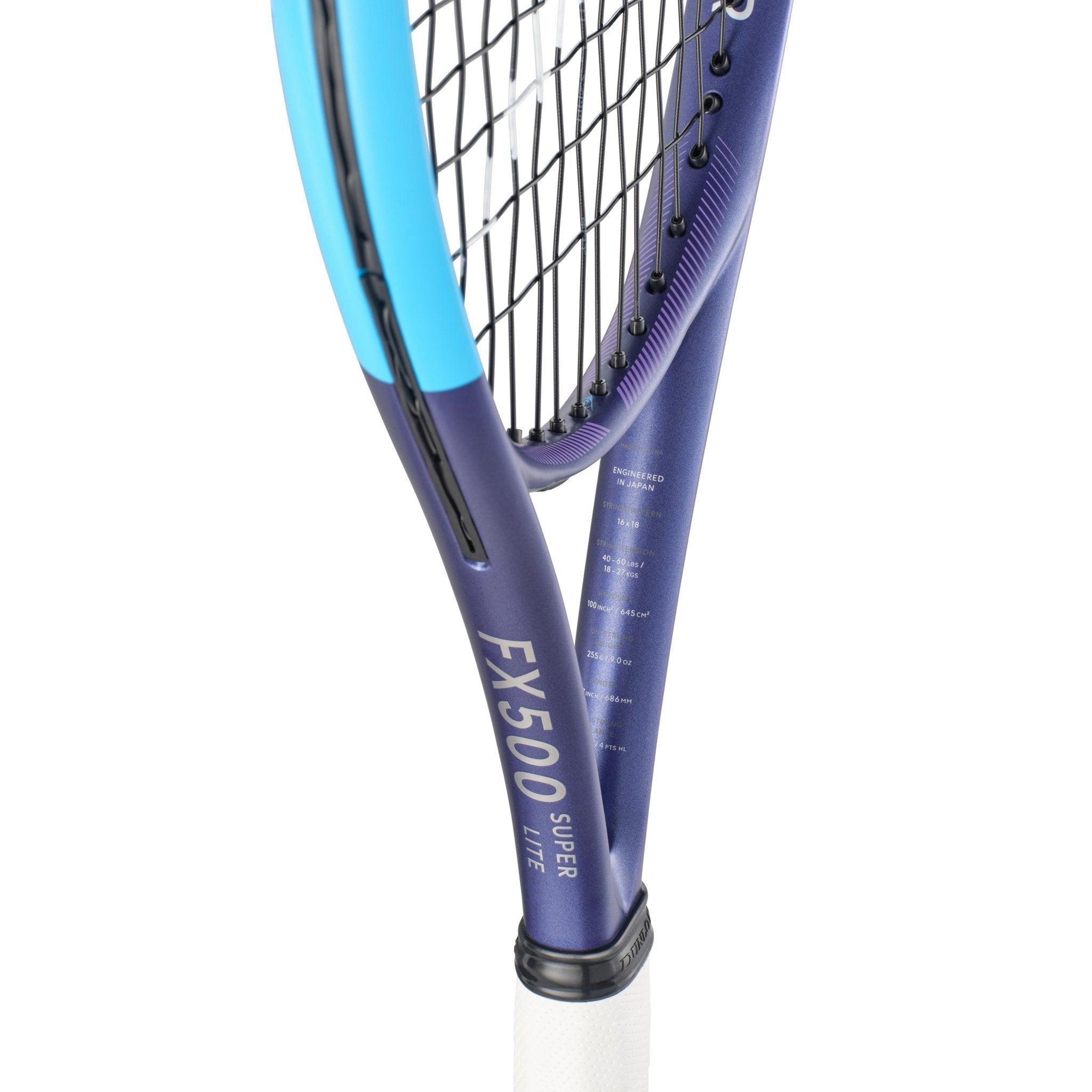 DUNLOP 2026 FX500 SUPER LITE (255g) Tennis Racquet - Strung & Free Grip - Gem Sports
