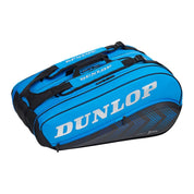 DUNLOP FX PERFORMANCE Racquet Bag (12 pcs) – Black/Blue - Gem Sports