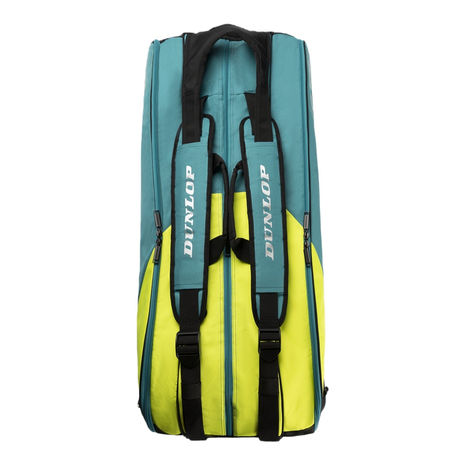 DUNLOP SX PERFORMANCE Racquet Bag (12 pcs) – Teal/Black/Yellow - Gem Sports