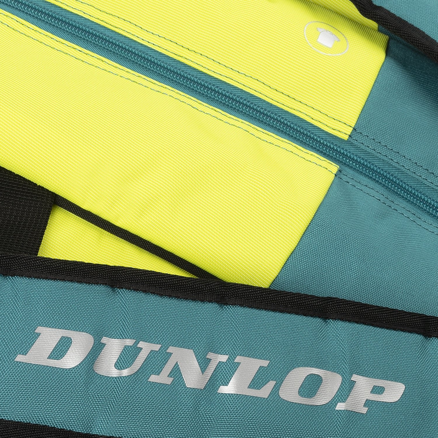 DUNLOP SX PERFORMANCE Racquet Bag (12 pcs) – Teal/Black/Yellow - Gem Sports