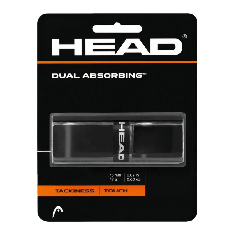 HEAD Dual Absorbing Replacement Grip (1 wrap) - Black - Gem Sports