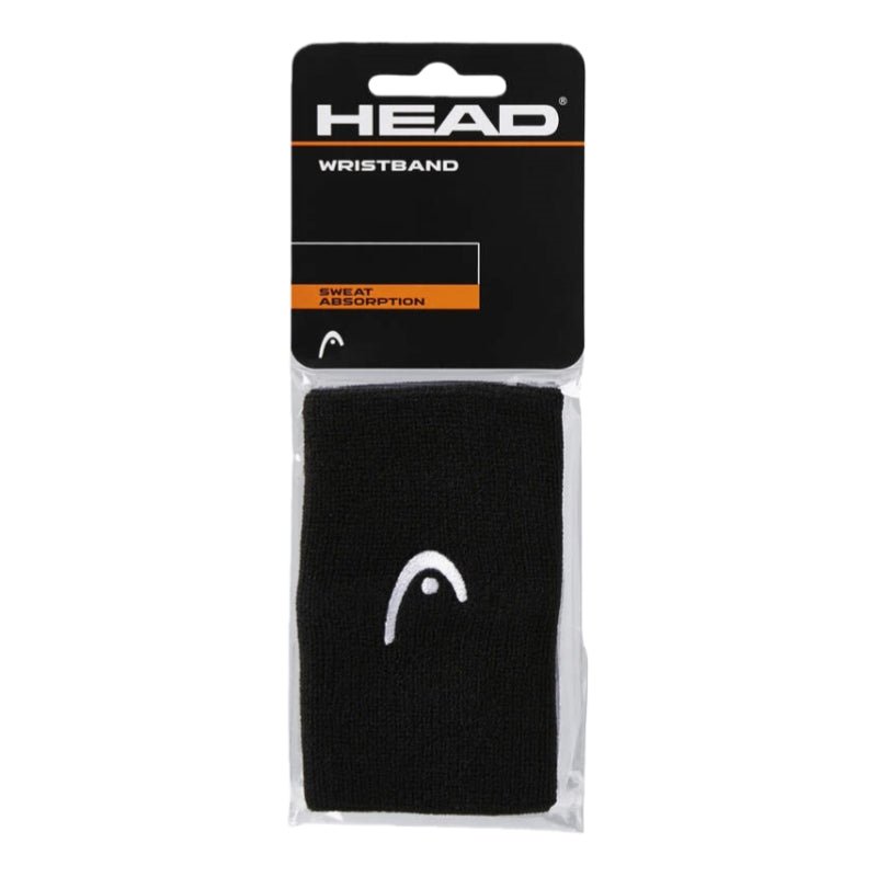 HEAD Sports Wristband 5 Inch (Pack of 2) - Black - Gem Sports