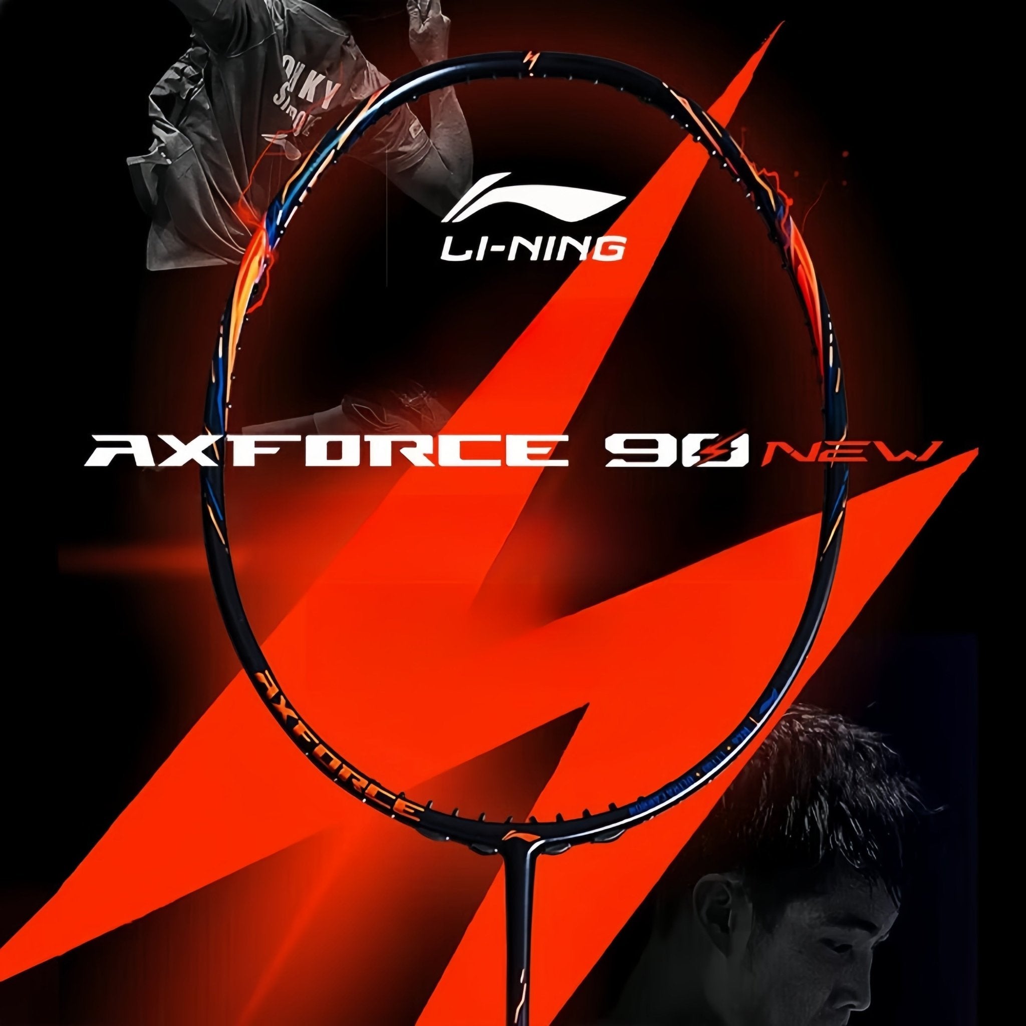 LI - NING 2025 AXFORCE 90 NEW Badminton Racquet Dark Green/Flame Orange - Gem Sports