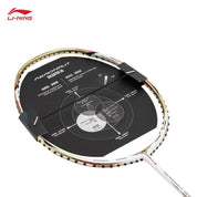 LI - NING Aeronaut 9000 (White/Gold) Badminton Racquet – Unstrung & Free Grip - Gem Sports