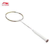 LI - NING Aeronaut 9000 (White/Gold) Badminton Racquet – Unstrung & Free Grip - Gem Sports
