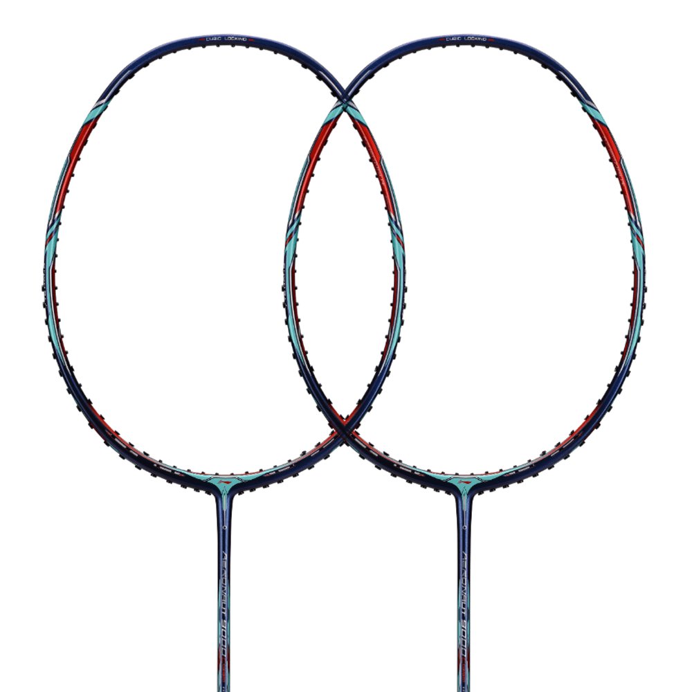 LI - NING Aeronaut 9000C Badminton Racquet Navy Red - Gem Sports