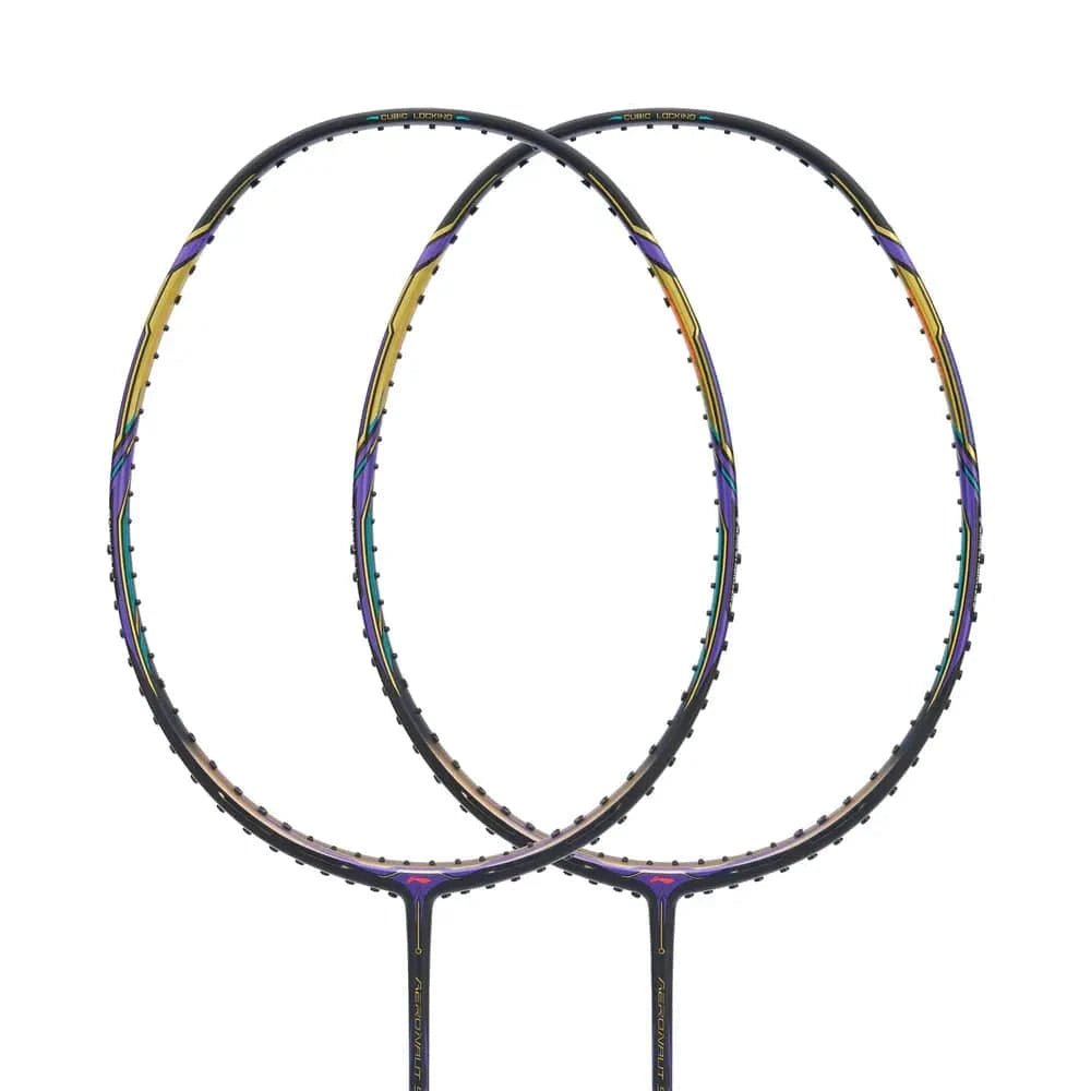 LI - NING Aeronaut 9000i Badminton Racquet Black Gold/Purple - Gem Sports