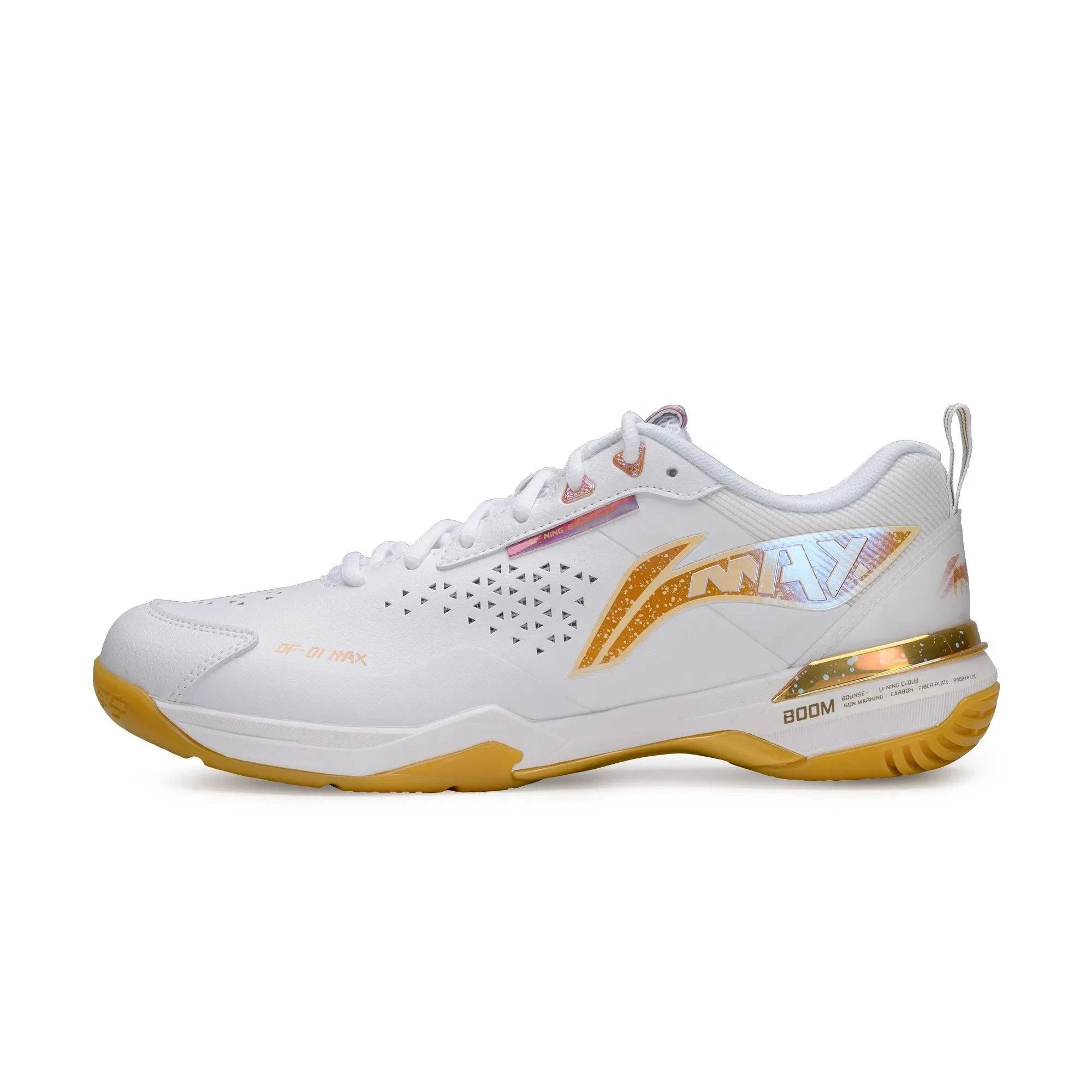 LI - NING Blade Max Badminton Shoes White/Gold UNISEX AYAU003 - 1 - Gem Sports