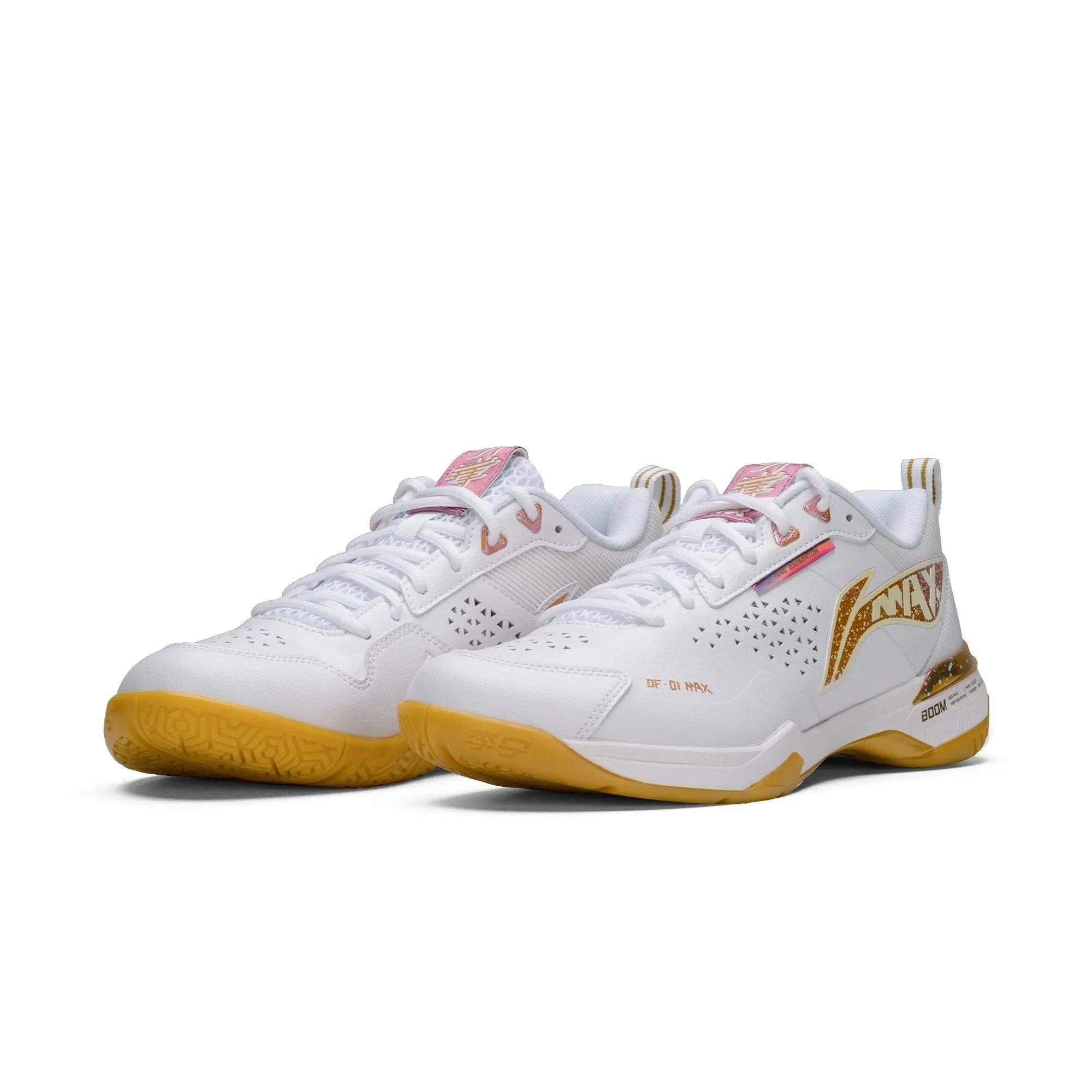 LI - NING Blade Max Badminton Shoes White/Gold UNISEX AYAU003 - 1 - Gem Sports