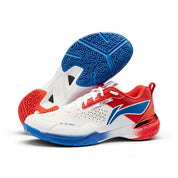 LI - NING BladeX DF - 01 Max 2024 Paris Olympic MEN'S Badminton Shoes White/Red/Blue AYAU005 - 1 - Gem Sports