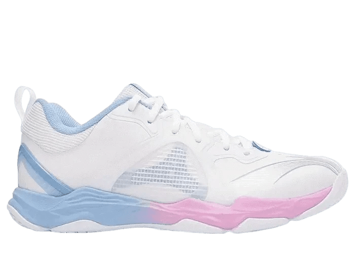 LI - NING RANGER VI Lite Badminton Shoes White/Pink Blue UNISEX AYTS012 - 1 - Gem Sports