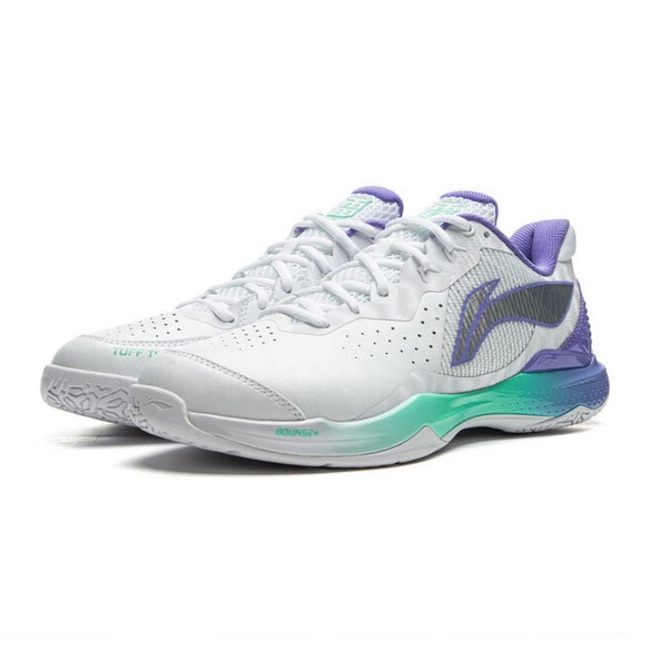 LI - NING THUNDER NEW AYZU015 - 1 UNISEX Badminton Shoes - White/Purple - Gem Sports