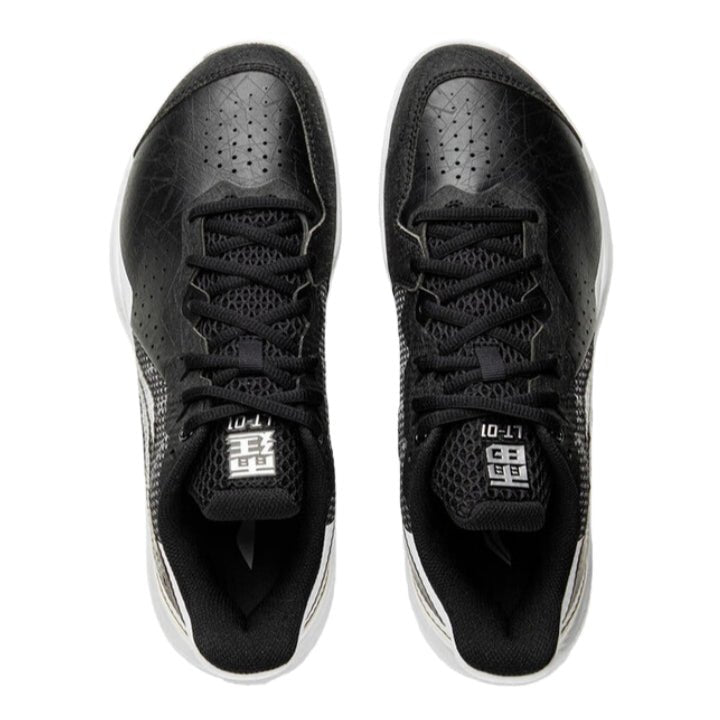LI - NING THUNDER NEW AYZU015 - 4 WIDE Badminton Shoes - Black/White - Gem Sports