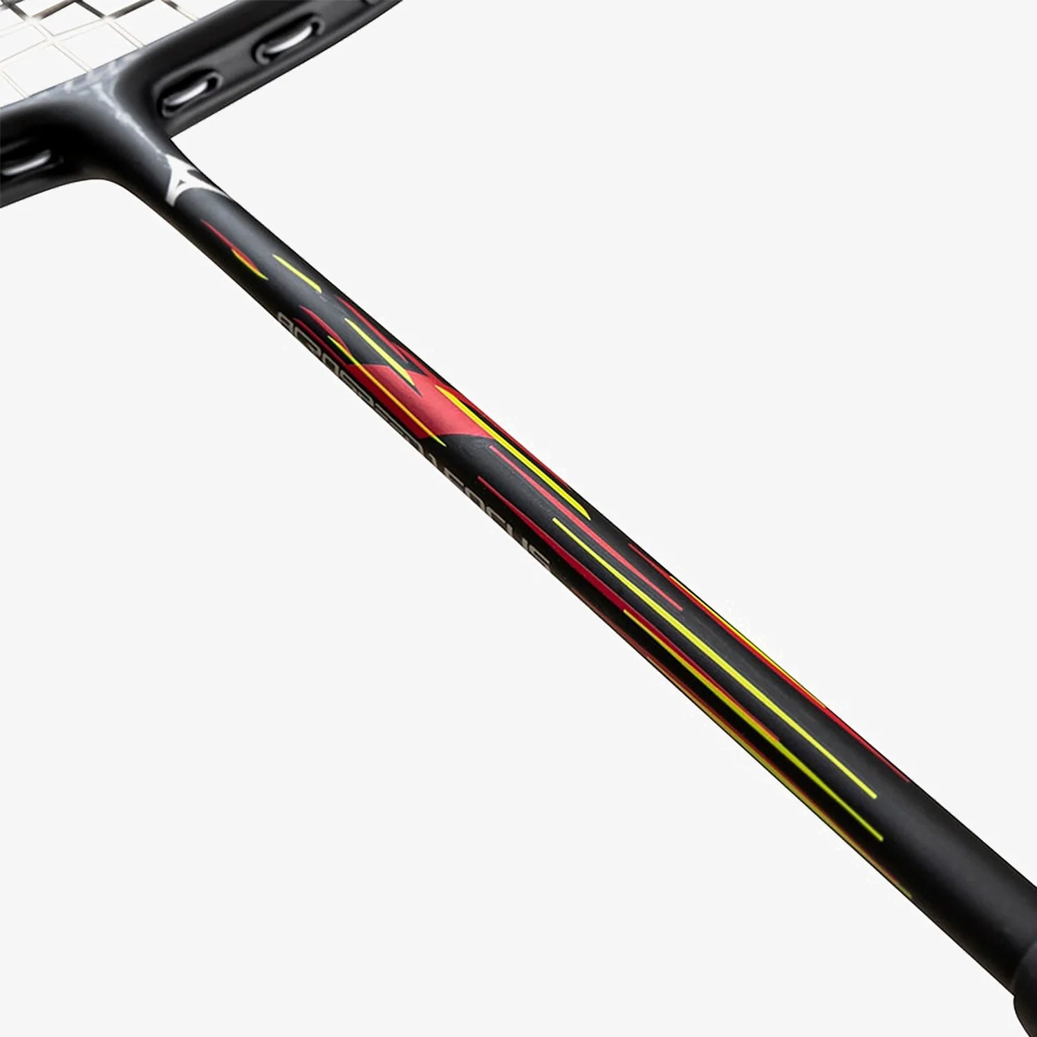 MIZUNO ACROSPEED 1 FOCUS (Black/Red) 4U/G6 Badminton Racquet – Unstrung & Free Grip - Gem Sports