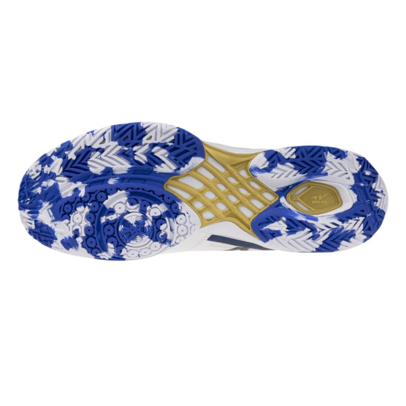 MIZUNO Wave Claw 4 Unisex Badminton Shoes – White / Dazzling Blue - Gem Sports