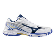 MIZUNO Wave Claw 4 Unisex Badminton Shoes – White / Dazzling Blue - Gem Sports