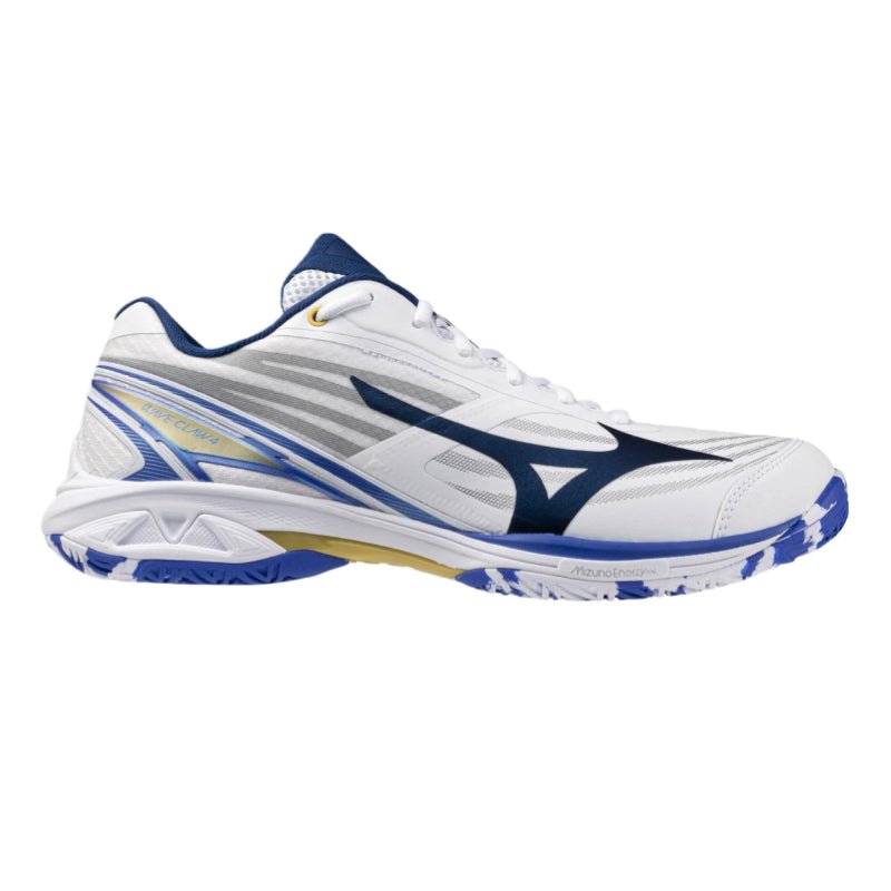 MIZUNO Wave Claw 4 Unisex Badminton Shoes – White / Dazzling Blue - Gem Sports