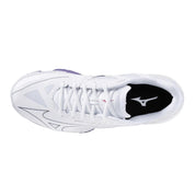 MIZUNO WAVE CLAW EL 2 Badminton Shoes White/Violet Indigo/Camellia Rose UNISEX - Gem Sports