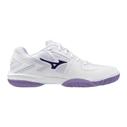 MIZUNO WAVE CLAW EL 2 Badminton Shoes White/Violet Indigo/Camellia Rose UNISEX - Gem Sports