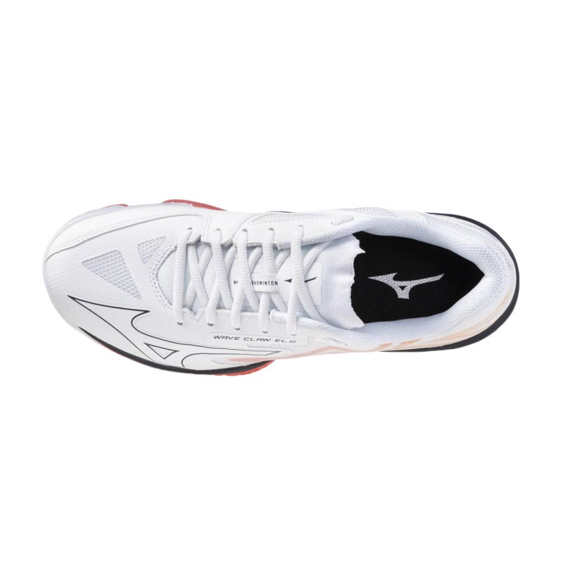 MIZUNO WAVE CLAW EL 2 UNISEX Badminton Shoes - White/Baritone Blue/Calypso Coral - Gem Sports